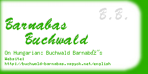 barnabas buchwald business card